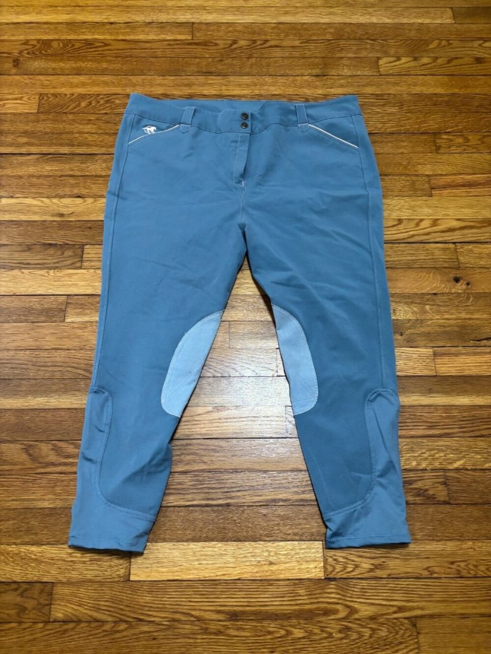 Piper by Smartpak Women’s Riding Breeches Size 46R Blue Stretch Equestrian Pants